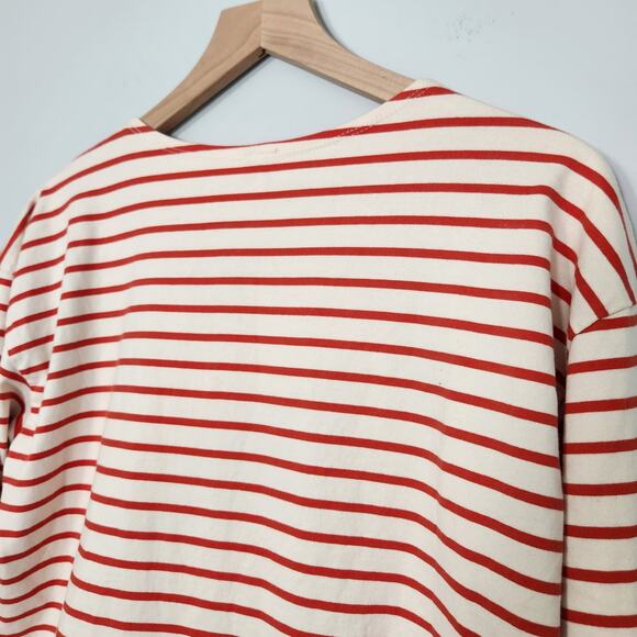 Kule Wavemade Stripe Organic Cotton Long Sleeve Tee Poppy, S - Picture 8 of 12
